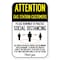 Signmission Public Safety Sign-Gas Station Customers Practice Social Distancing, 12" H, A-1218-25358 A-1218-25358 - alternate 1